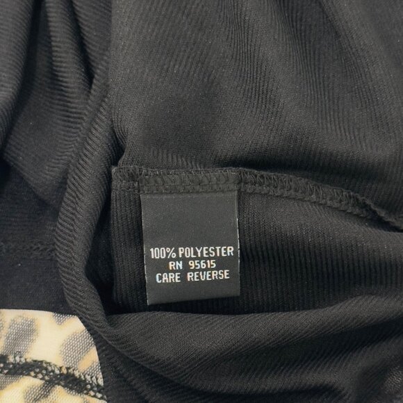 Rafaella Womens Classic Leopard Print Top Size XL Stretch Mesh Polyester - Picture 4 of 8